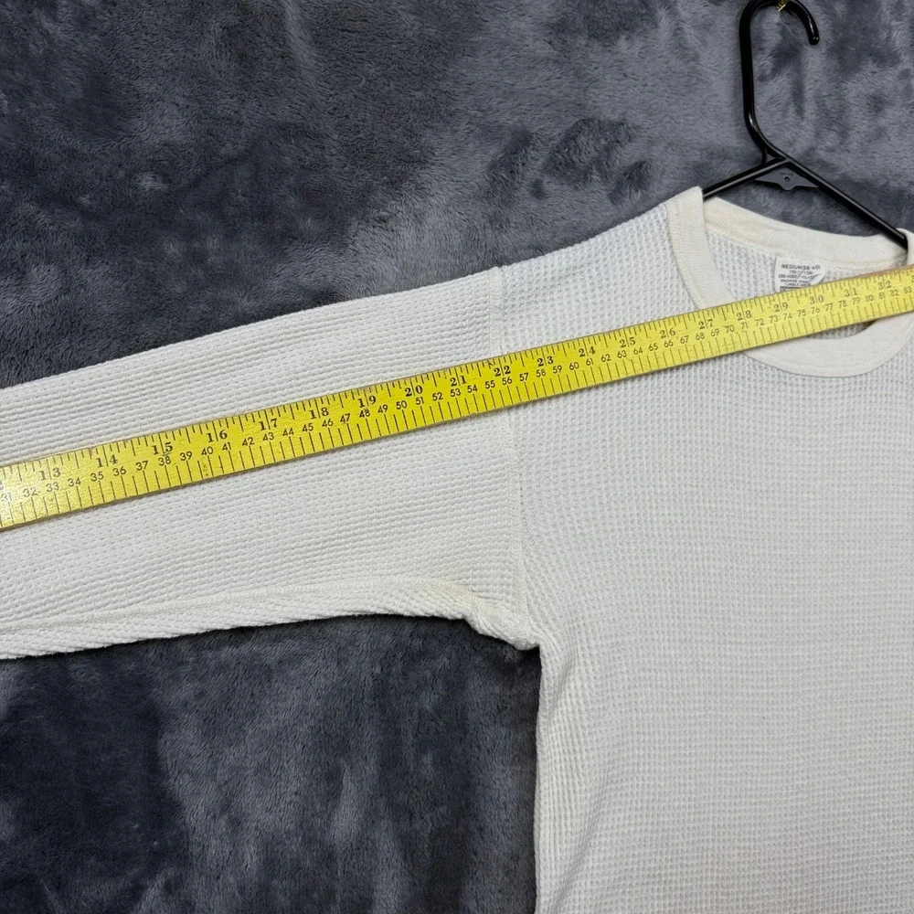 Sears Thermal Undershirt Mens Medium White Vintage Waffle Knit Base Layer